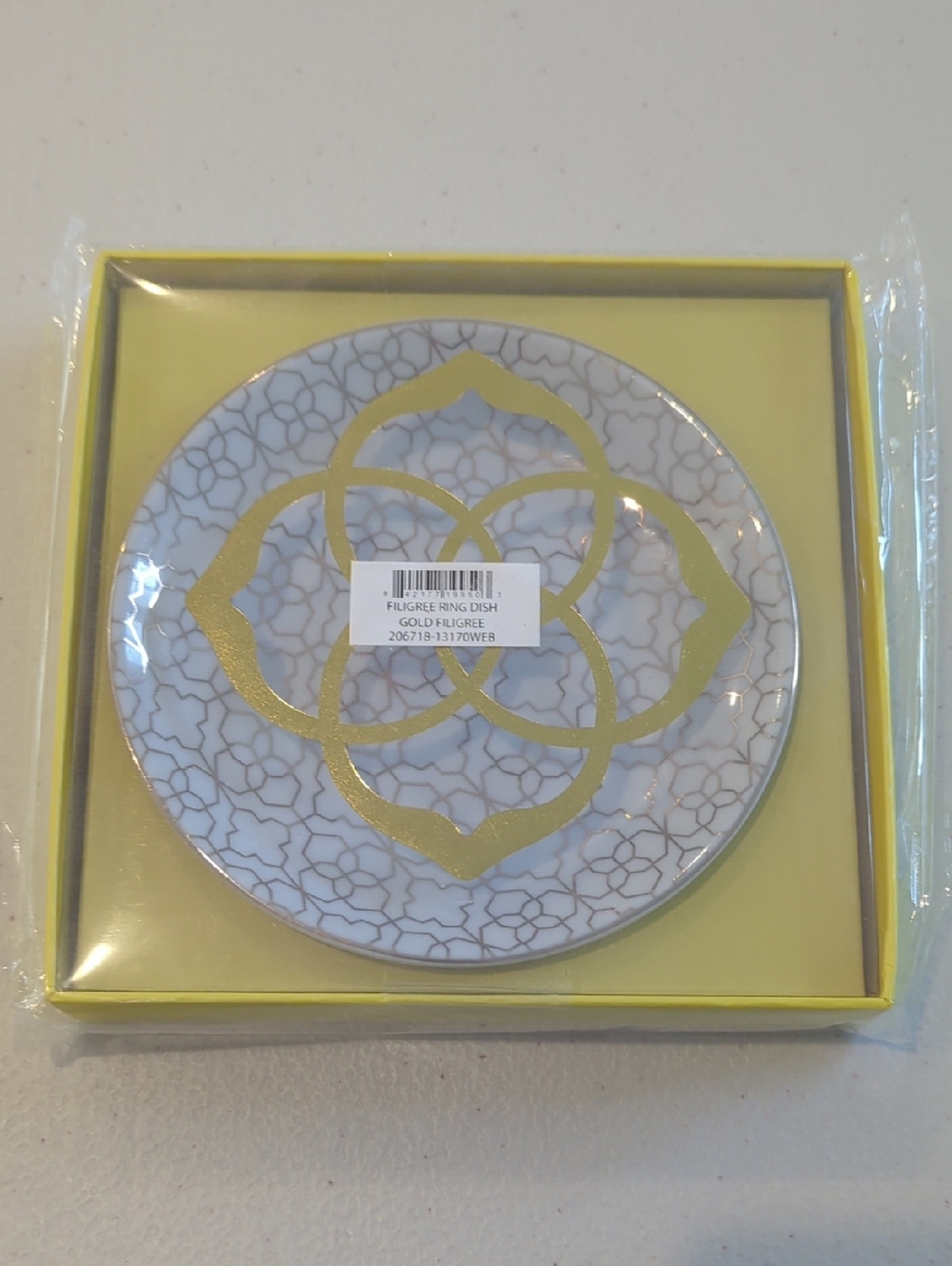 NWT/NIB Kendra Scott Gold Filigree Ring Dish